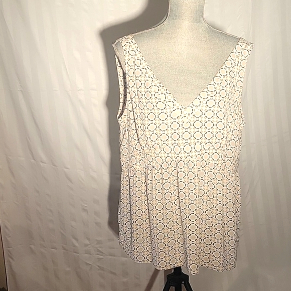 Loft Baby-Doll V-Neck, Sleeveless Top, Size: 12